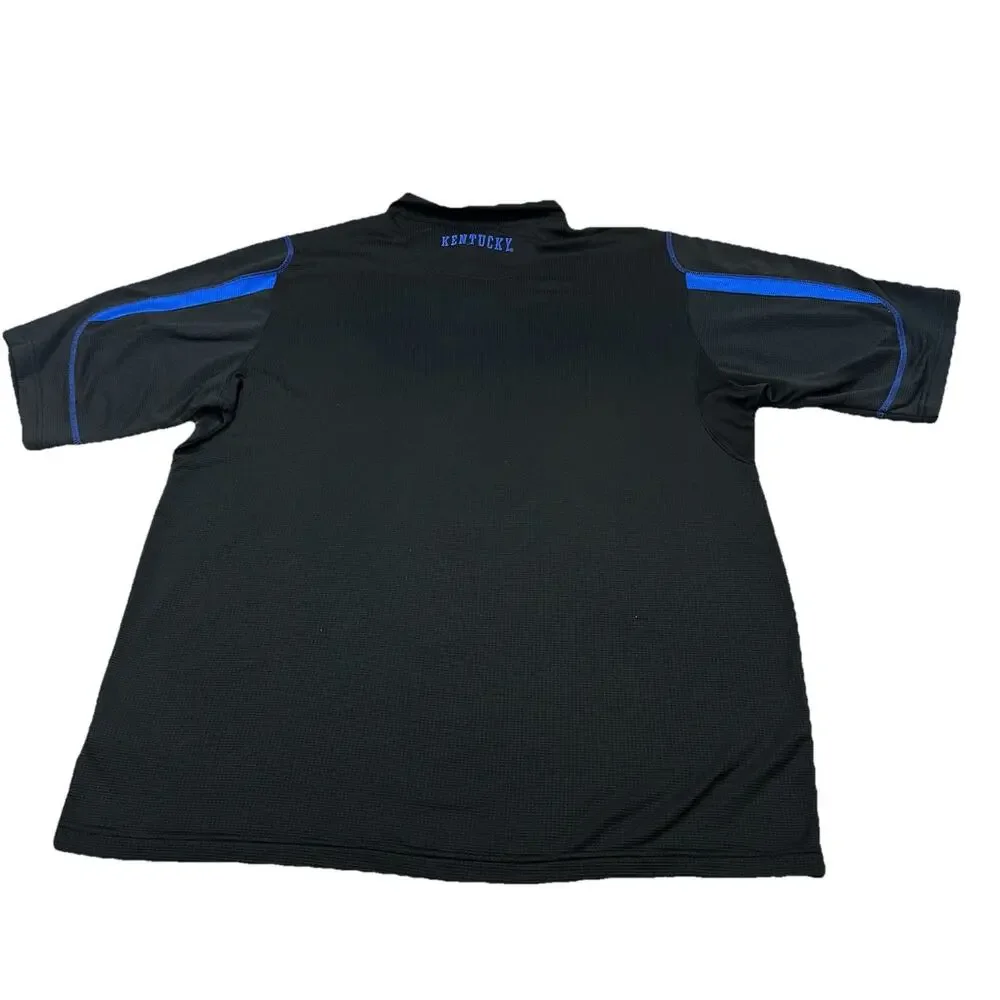 Nike Team Kentucky Wildcats Polo Shirt Men’s XXL Blue Black Sports Wear College
